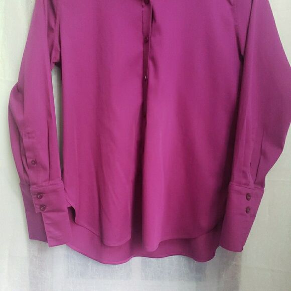 Chico's No Iron Chic Stretch Long Sleeve Button-Up Shirt Size 0.5 US S/6 - Picture 4 of 9